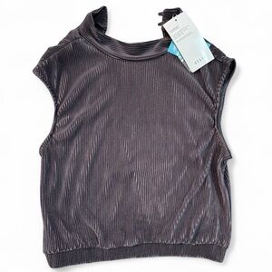 Elegant Gray Sleeveless Top